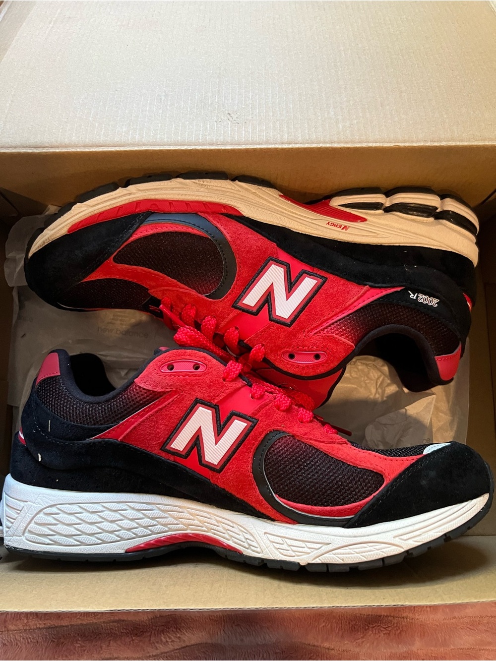 New Balance Red and Black Athletic Sneakers